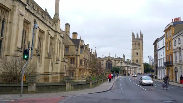 Cityscapes Oxford England Oxford United Kingdom January 2020 — 비디오
