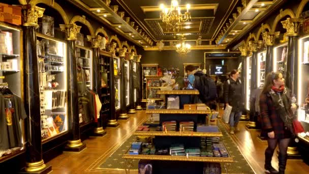 Harry Potter Suvenýry Obchodě House Wonders Oxford Velká Británie Ledna — Stock video