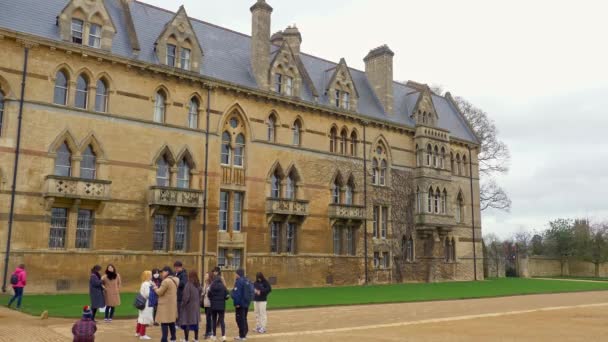 Christ Church Cathedral Oxford University Oxford England Oxford United Kingdom — Stockvideo