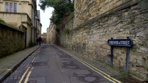 Brewer Street Oxford England Oxford Січня 2020 — стокове відео