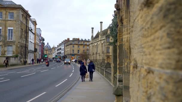 High Street Oxford Inglaterra Oxford Reino Unido Janeiro 2020 — Vídeo de Stock