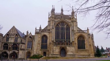 Famous Gloucester Cathedral in England - GLOUCESTER, UNITED KINGDOM - JANUARY 1, 2019