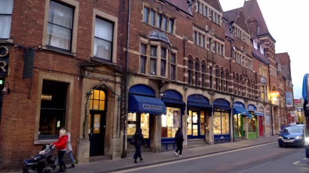 Cityscapes Oxford England Oxford United Kingdom January 2020 — 비디오