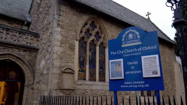 City Church Oxford Oxford Velká Británie Ledna 2020 — Stock video