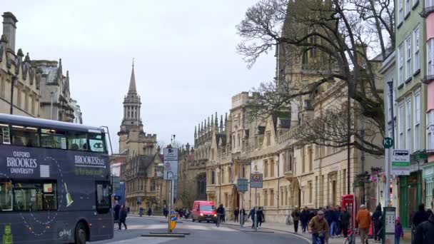 Cityscapes Oxford England Oxford Ηνωμένο Βασίλειο Ιανουαρίου 2020 — Αρχείο Βίντεο