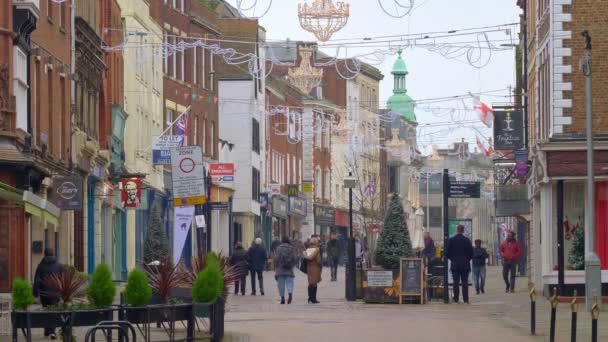 Paysages urbains de Gloucester en Angleterre - GLOUCESTER, ANGLETERRE - 1 JANVIER 2019 — Video