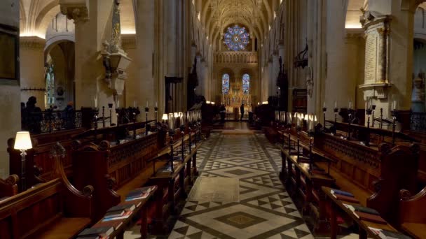 Christ Church Cathedral in Oxford - OXFORD, ENGLAND - JANUARY 3, 2020 — Stok video