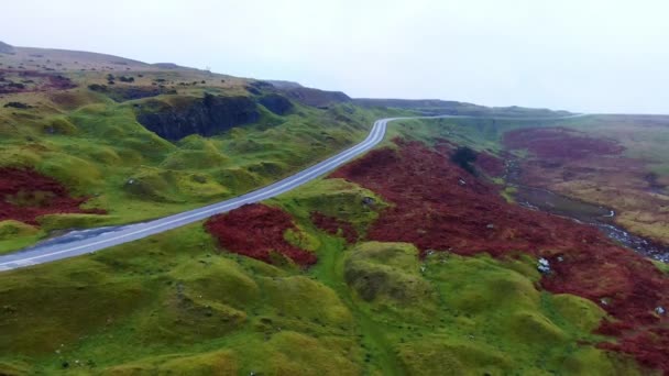 Amazing Brecon Beacons National Park Wales Aerial Footage — стоковое видео