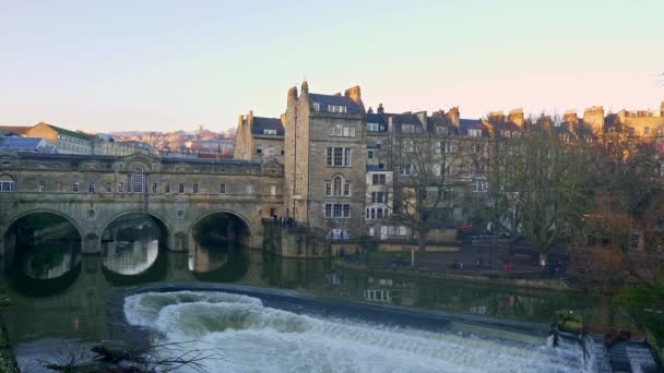 Paisajes Urbanos Bath England Baño Reino Unido Diciembre 2019 — Vídeos de Stock