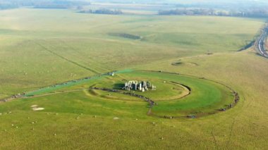İngiltere 'de ünlü Stonehenge - hava manzarası