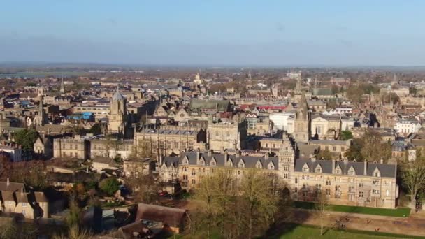Oxford Şehri Yukarıdan Inanılmaz Bir Hava Manzarası — Stok video