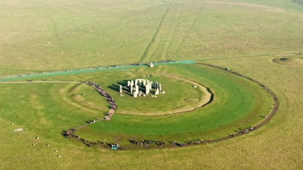 Fantástica Vista Sobre Stonehenge Inglaterra — Vídeos de Stock