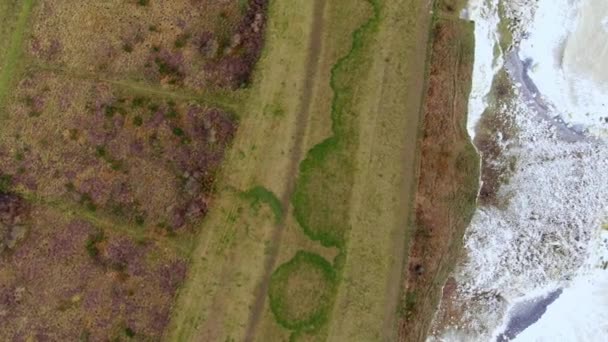 Falésias Brancas Costa Inglesa Imagens Aéreas — Vídeo de Stock