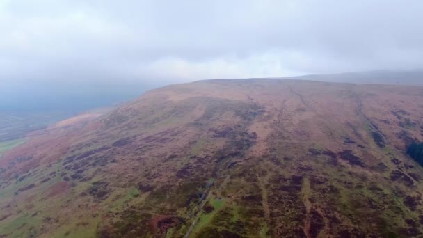Brecon Beacons National Park Wales Aerial View Footage — Stock Video