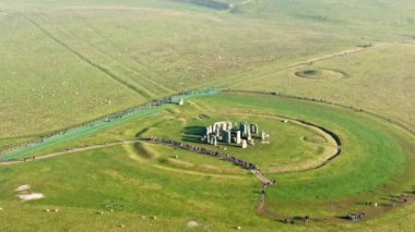 İngiltere 'deki Stonehenge üzerinde fantastik manzara - hava görüntüsü