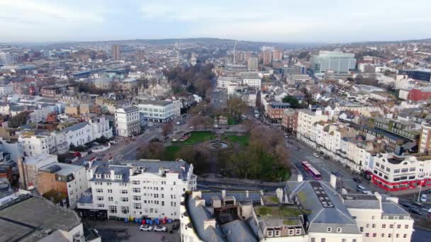 Ciudad Brighton Desde Arriba Hermosa Vista Aérea Imágenes Aéreas — Vídeo de stock