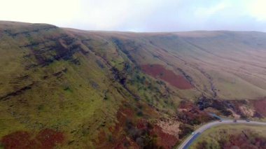Galler 'deki Brecon Beacons Ulusal Parkı - hava görüntüsü