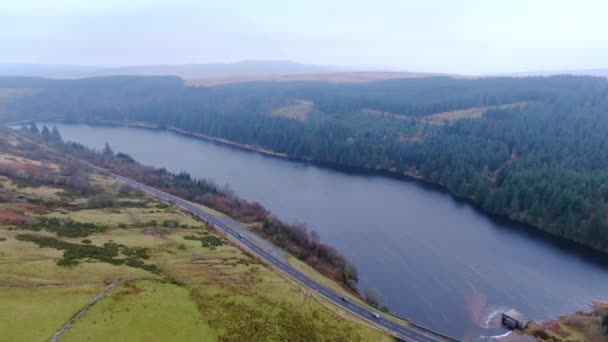 Národní Park Brecon Beacons Walesu Záběry Leteckého Zobrazení — Stock video