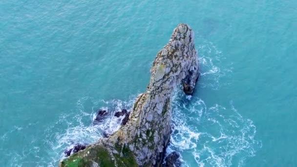 Durdle Door Wybrzeżu Jurajskim Anglii Zdjęcia Lotnicze — Wideo stockowe
