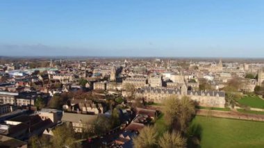 City of Oxford and Christ Church University - aerial view -aerial photography