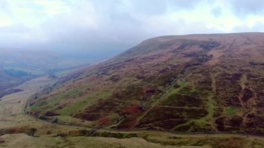 Galler 'deki Brecon Beacons Ulusal Parkı - hava görüntüsü