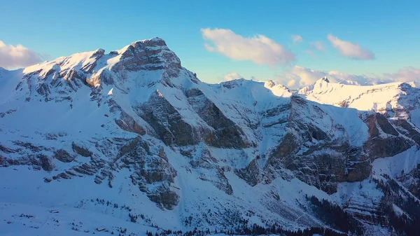 Célèbre Domaine Skiable Des Alpes Suisses Appelé Frutt Melchsee Suisse — Photo
