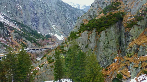 Promenade Téléphérique Dans Les Alpes Jour Hiver Photographie Voyage — Photo