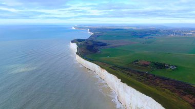 White cliffs at the English coast - aerial view