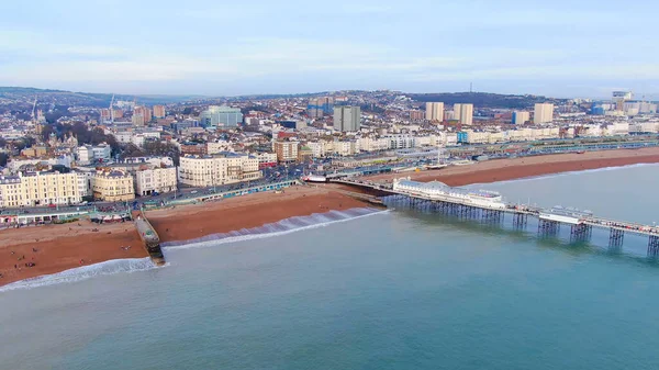İngiltere 'deki Brighton İskelesi - hava manzaralı — Stok fotoğraf