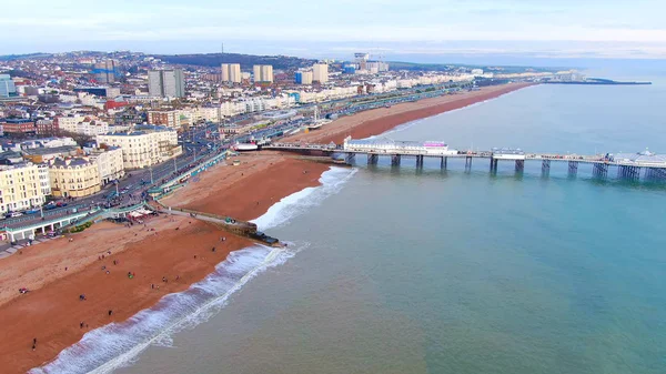 Brighton Beach desde arriba - vista aérea impresionante —  Fotos de Stock