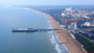 Bournemouth beach and pier in England clipart