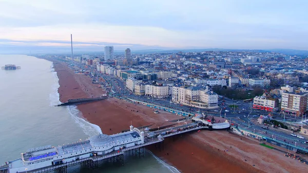 Brighton İskelesi - hava manzaralı - Brighton, İngiltere, 29 Aralık 2019 — Stok fotoğraf