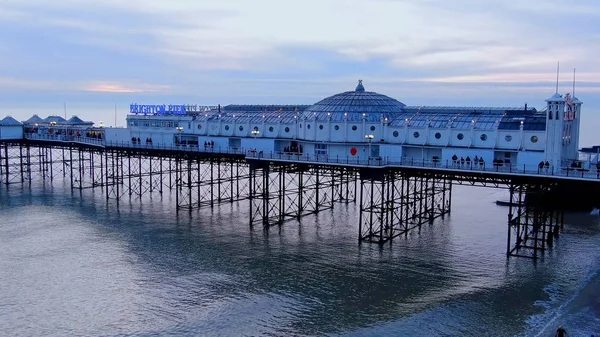 Brighton Pier i England - Flygfoto - Brighton, England, 29 december 2019 — Stockfoto