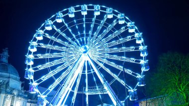 Cityscapes of Cardiff Wales at night - CARDIFF, WALES - DECEMBER 31, 2019