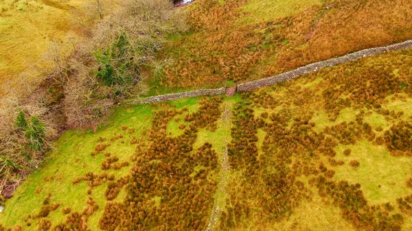 Park Narodowy Brecon Beacons w Walii - widok z góry — Zdjęcie stockowe