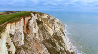 White cliffs at the English coast - aerial view