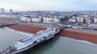 İngiltere 'deki Brighton İskelesi - hava manzaralı - Brighton, Birleşik Krallık, 29 Aralık 2019