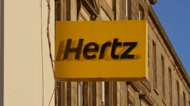 Hertz Araba Kiralama Şirketi - Edinburgh, İskoçya - 10 Ocak 2020