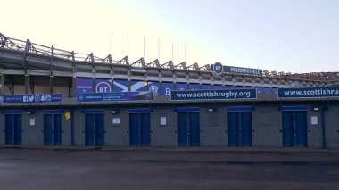 Murrayfield stadium in Edinburgh - home of rugby and football - EDINBURGH, SCOTLAND - JANUARY 10, 2020