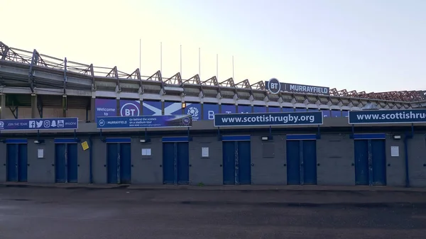 Стадіон "Муррейфілд" в Единбурзі - батьківщина регбі та футболу - Единбург, Шотландія - 10 січня 2020 року — стокове фото