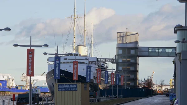 Royal Yacht Britannia en Edimburgo - EDIMBURGO, ESCOLANDIA - 10 DE ENERO DE 2020 —  Fotos de Stock