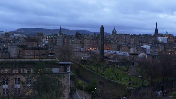 Aerial view over Edinburgh from Calton Hill - EDINBURGH, SCOTLAND - JANUARY 10, 2020 — Stok fotoğraf