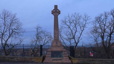 Edinburgh, İskoçya 'daki Castlehill' deki İskoç At Anıtı 10 Ocak 2020