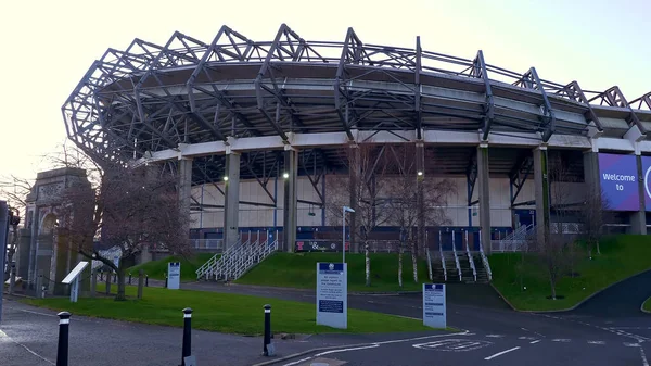 Murrayfield stadion Edinburghissa - rugbyn ja jalkapallon koti - EDINBURGH, SCOTLAND - TAMMIKUU 10, 2020 — kuvapankkivalokuva