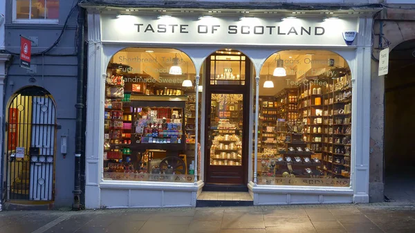 Taste of Scotland in Edinburgh Old Town - Edinburgh, Schottland - 10. Januar 2020 — Stockfoto