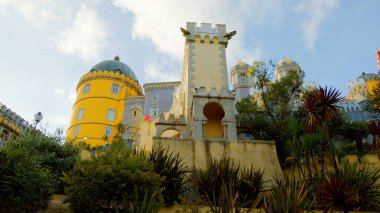 Portekiz 'deki muhteşem Palacio de Pena Kalesi - Lizbon Şehri - Sintra. Portekiz - 15 Ekim 2019