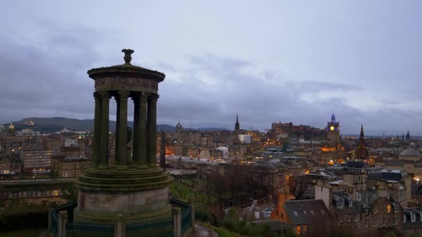 Cityscapes of Edinburgh Scotland — Stok video