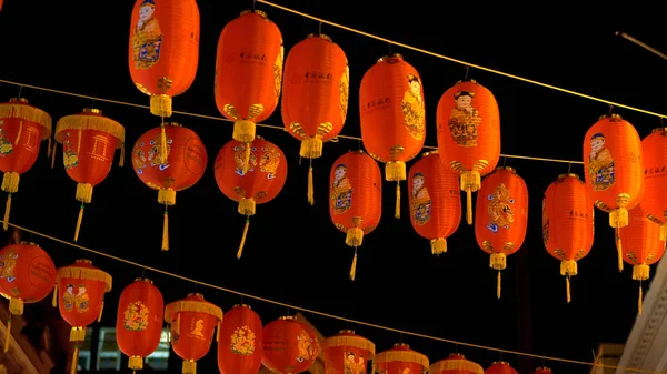 Chinese lanterns in London Chinatown - LONDON, ENGLAND - DECEMBER 10, 2019 — Stock Photo, Image