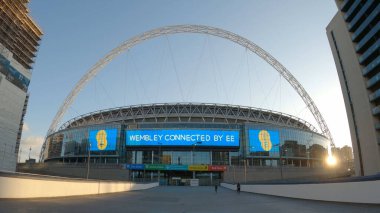 Londra 'daki Wembley Stadyumu' nun geniş açılı görüntüsü - Londra, İngiltere - 10 Aralık 2019