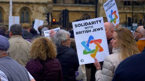 Solidariedade com os judeus britânicos - LONDRES, INGLÊS - DEZEMBRO 10, 2019 — Fotografia de Stock